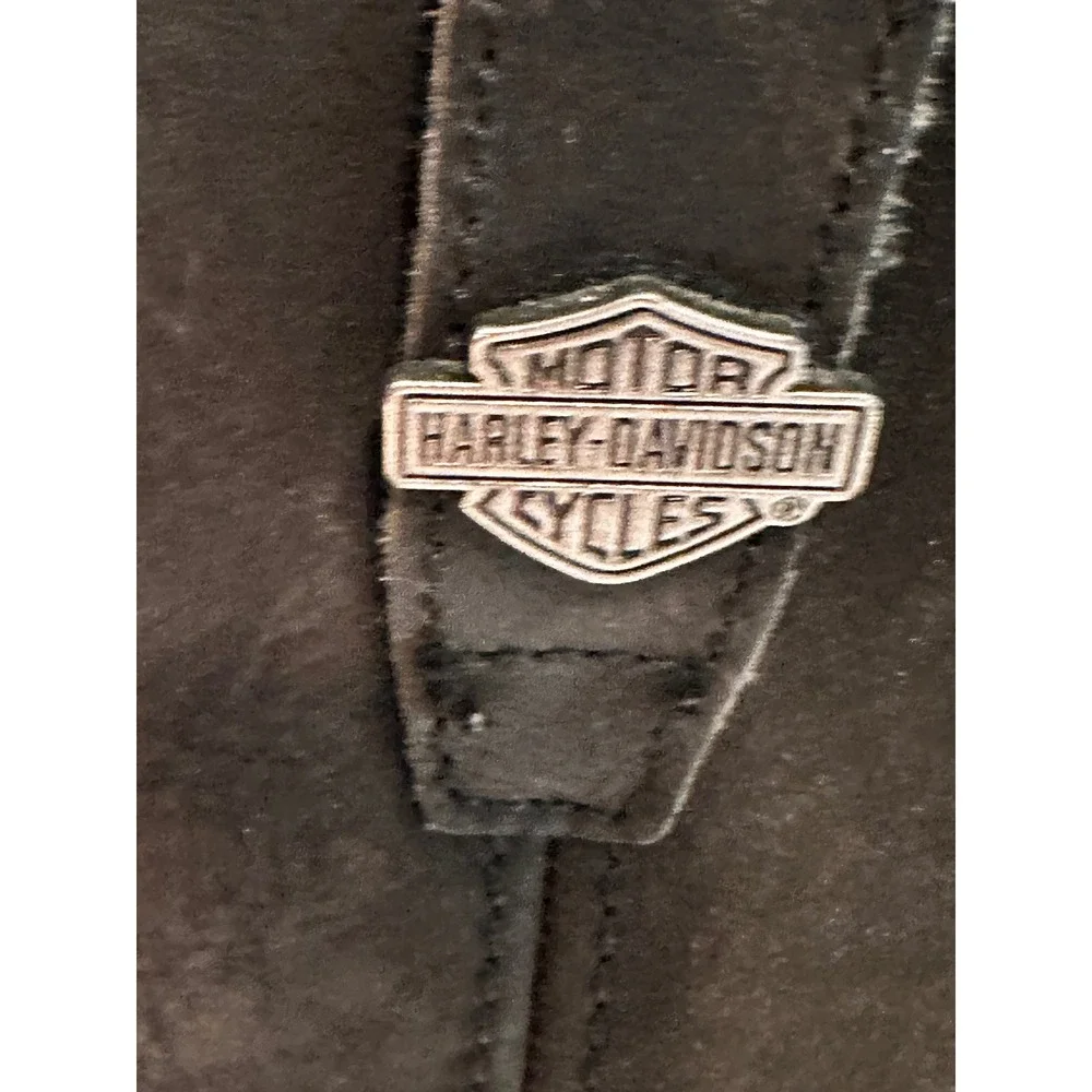 Harley-Davidson 9Med Waterproof Black Leather Motorcycle Biker Boots Square Toe